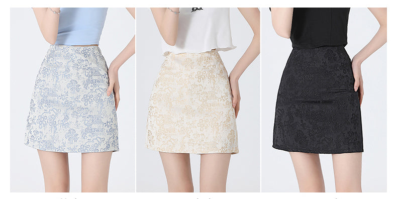 A-line Jacquard Mini Skirt
