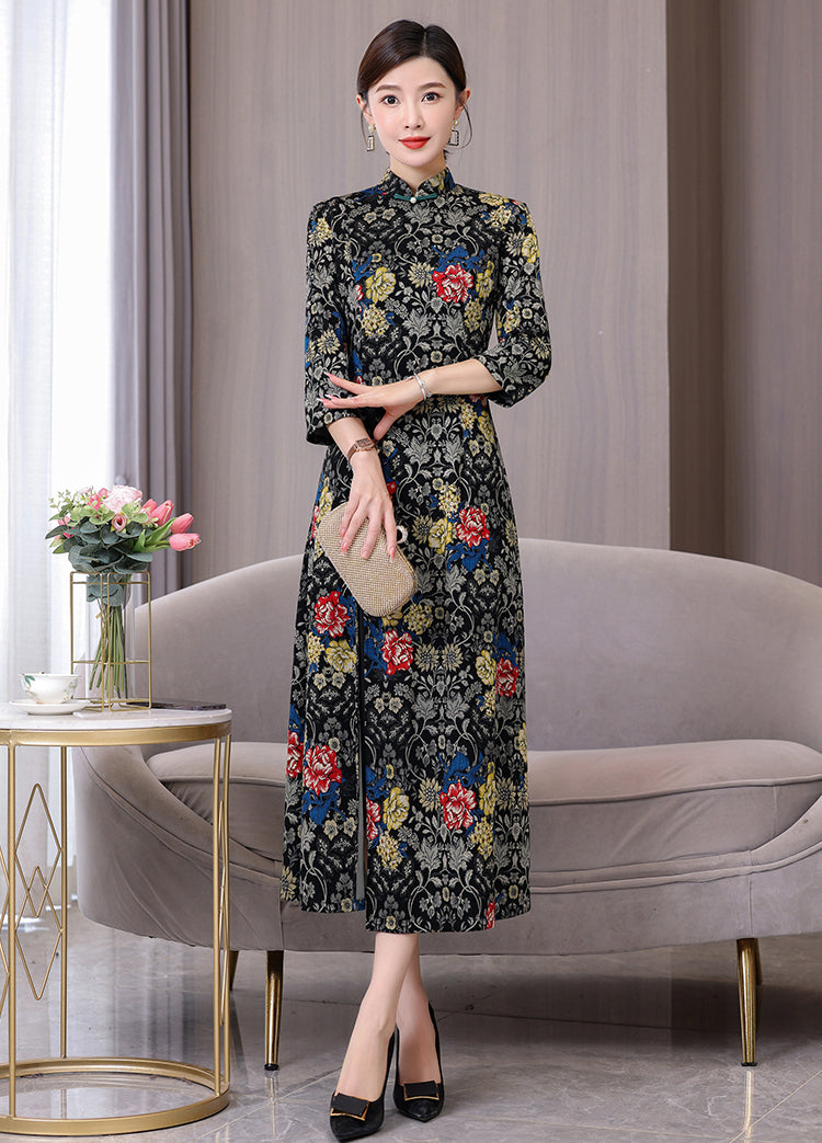 Retro Floral High-end Cheongsam