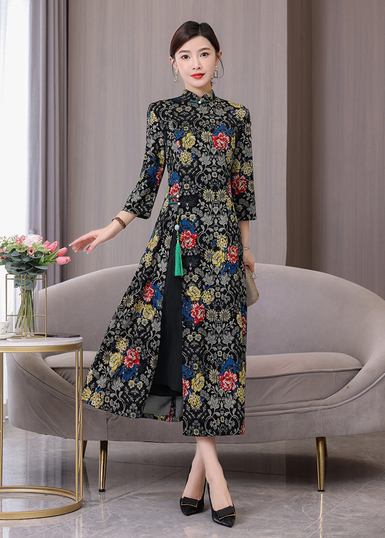 Retro Floral High-end Cheongsam