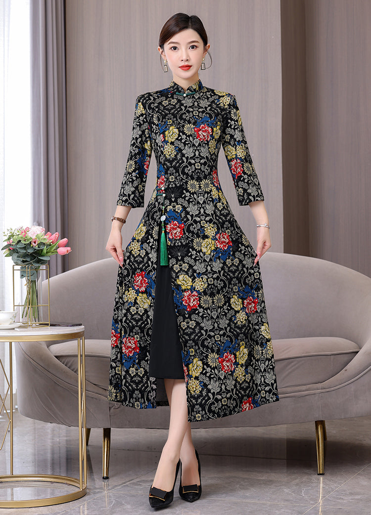 Retro Floral High-end Cheongsam