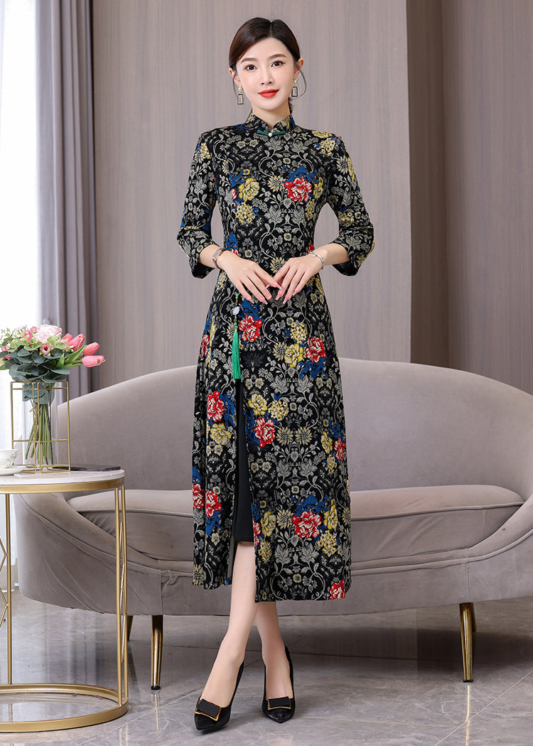 Retro Floral High-end Cheongsam