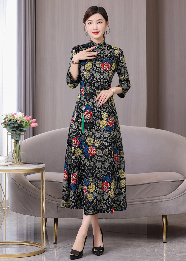 Retro Floral High-end Cheongsam