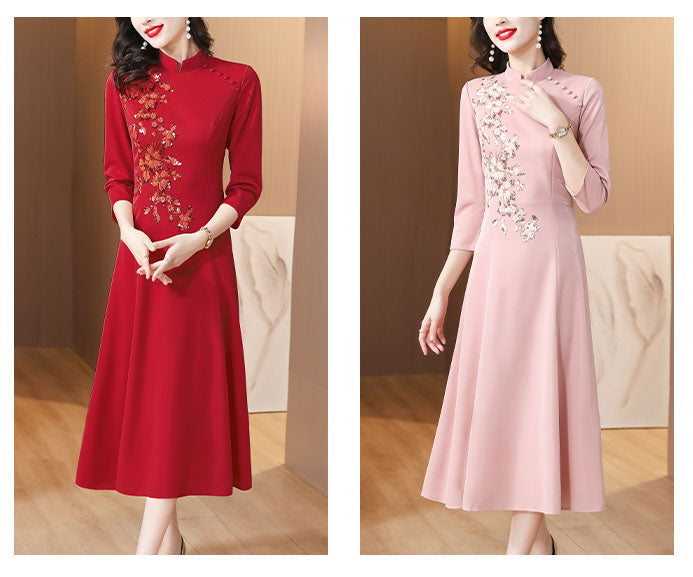 Elegant Cheongsam Banquet Dress