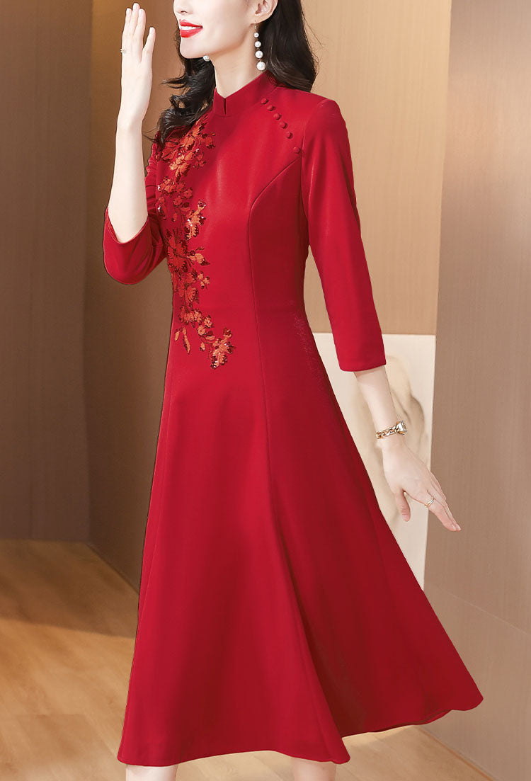 Elegant Cheongsam Banquet Dress