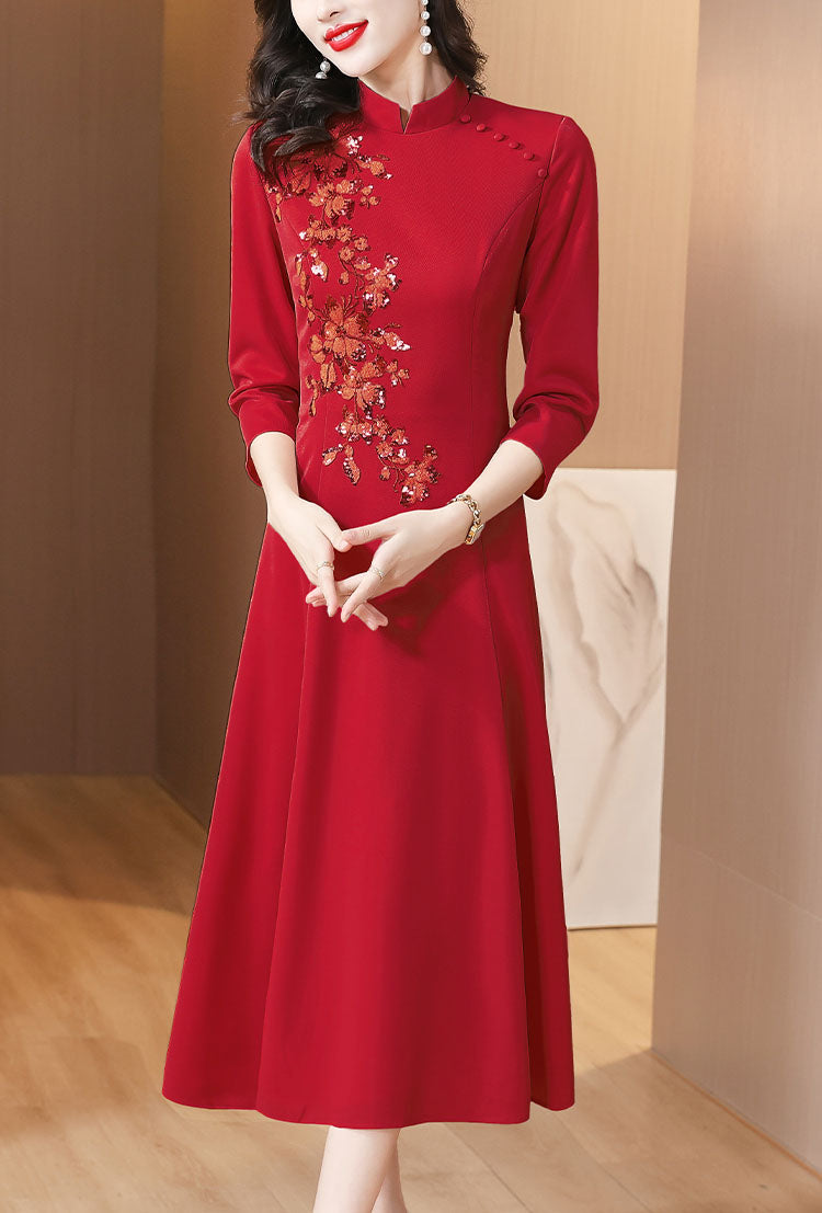 Elegant Cheongsam Banquet Dress