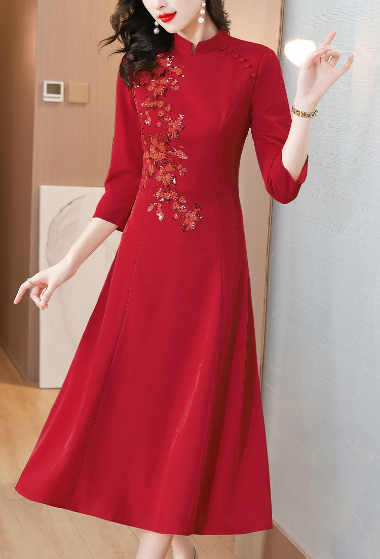 Elegant Cheongsam Banquet Dress