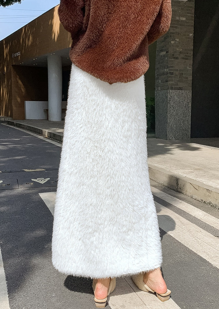 Imitation Mink Knitted Skirt