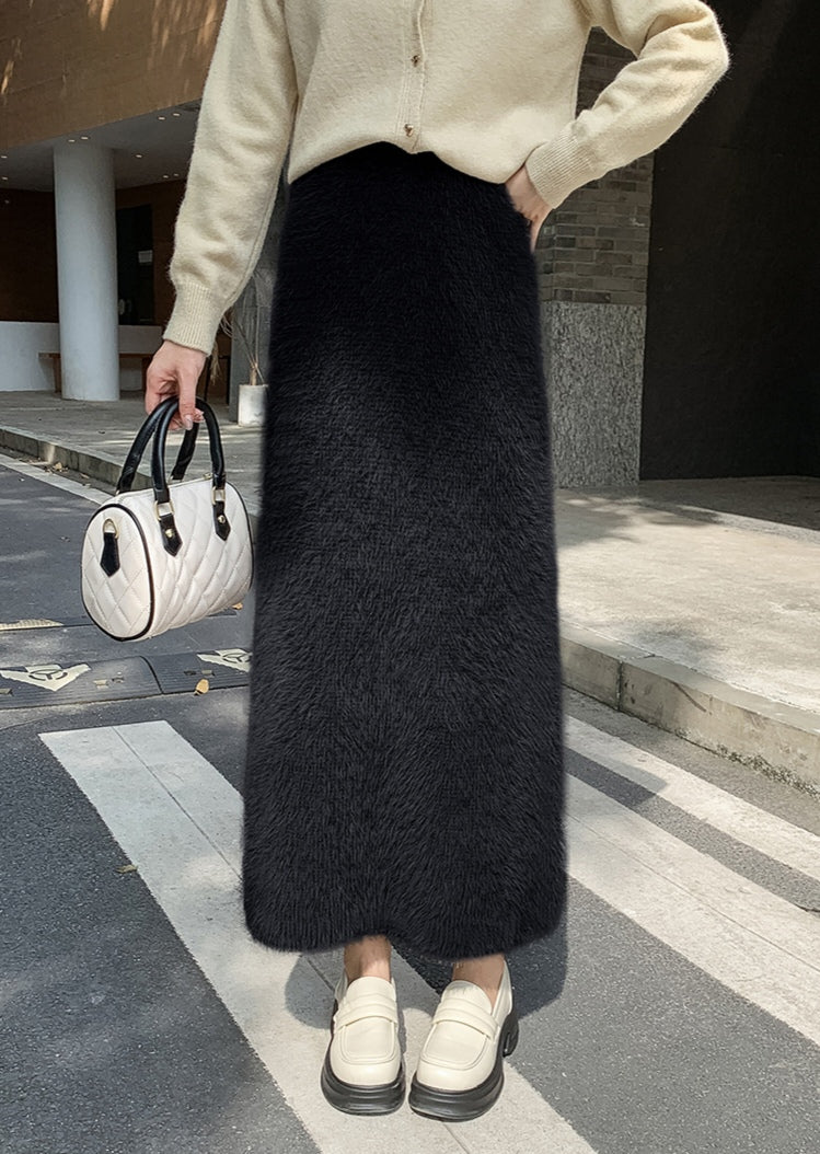 Imitation Mink Knitted Skirt