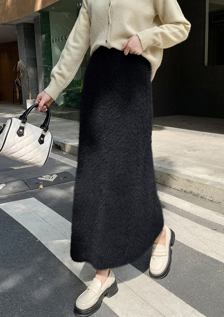 Imitation Mink Knitted Skirt