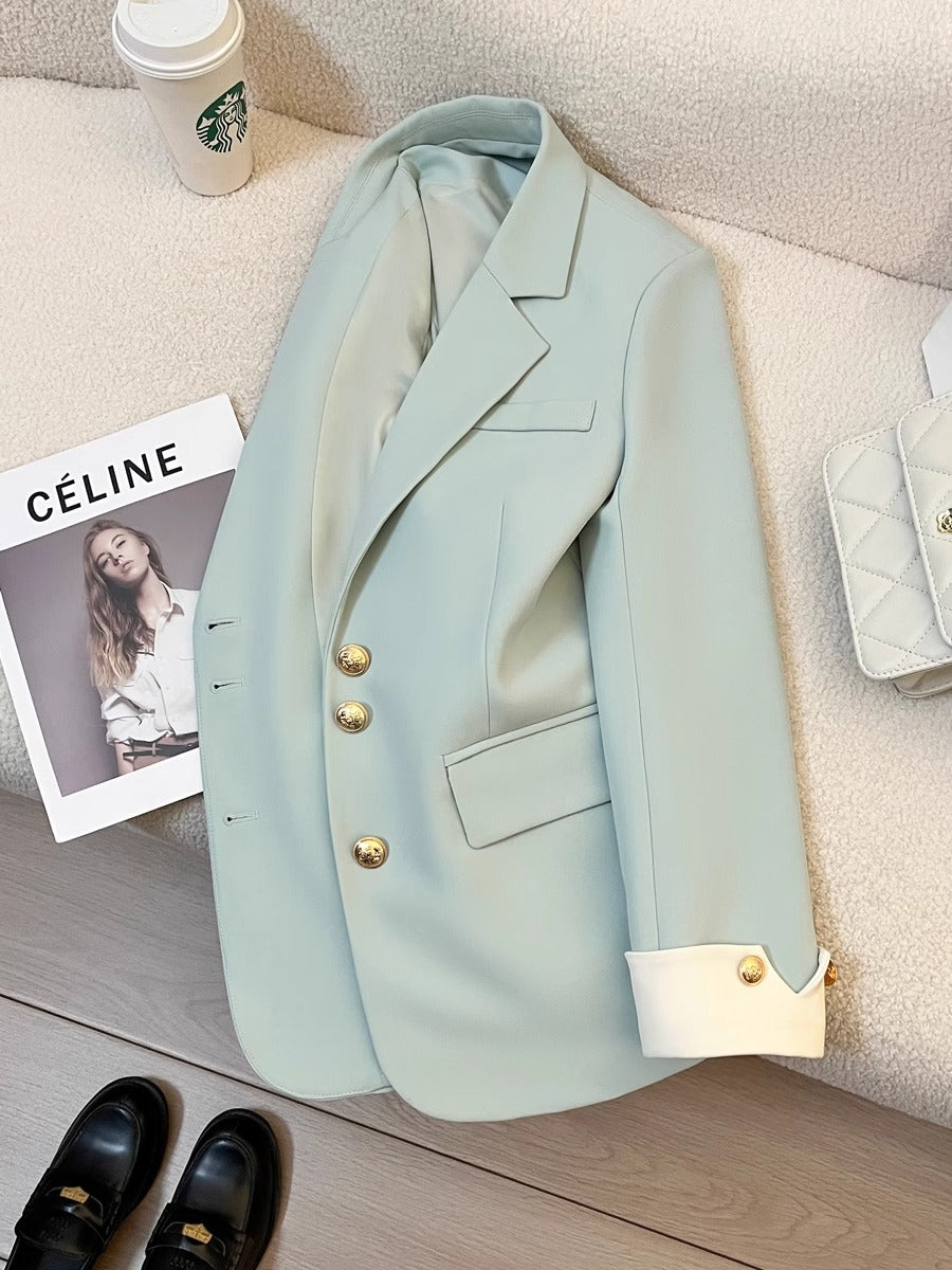 Lake Green High-end Suit Jacket For Women