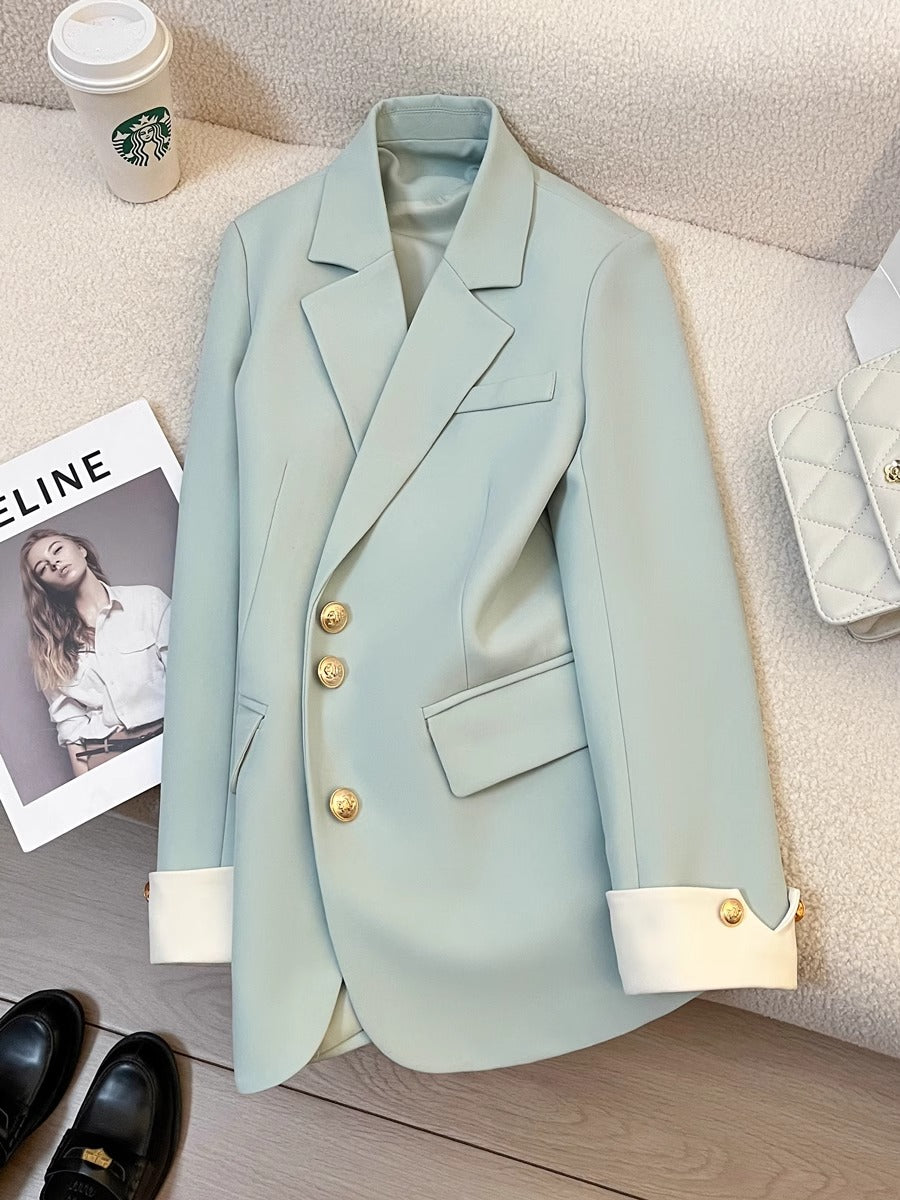 Lake Green High-end Suit Jacket For Women