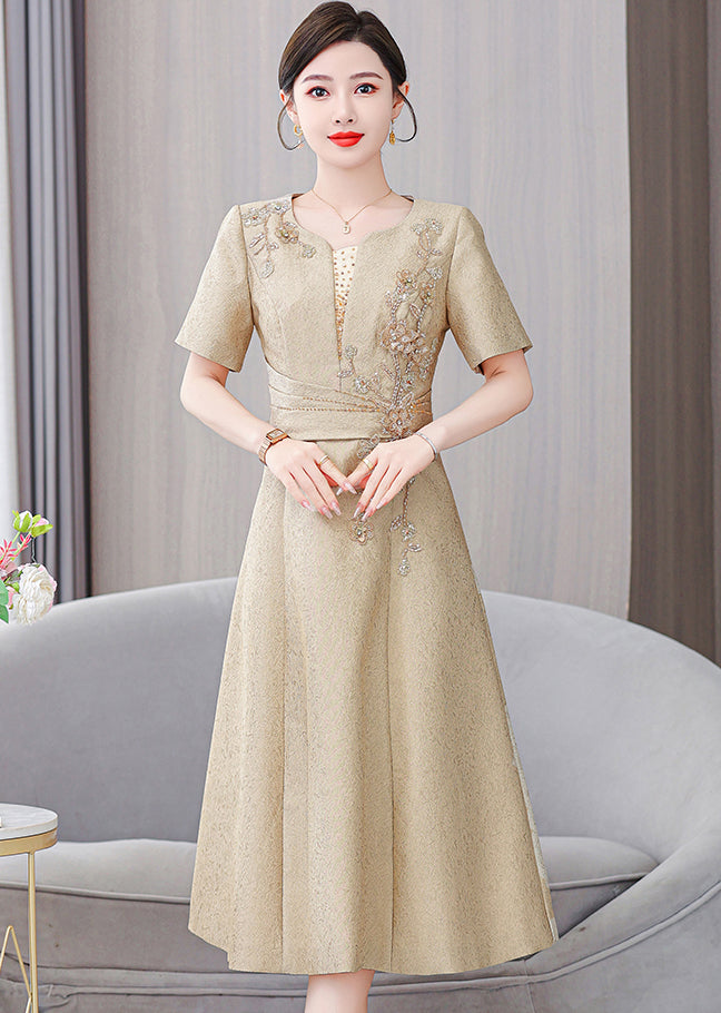 Champagne Color Temperament Evening Dress