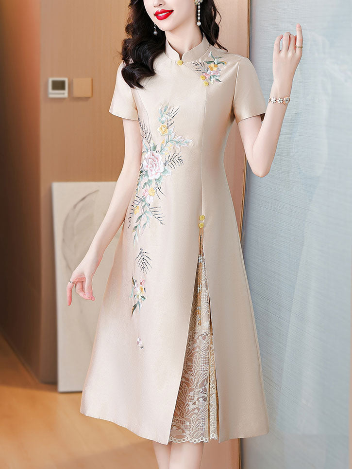 Elegant A-line Cheongsam Banquet Dress