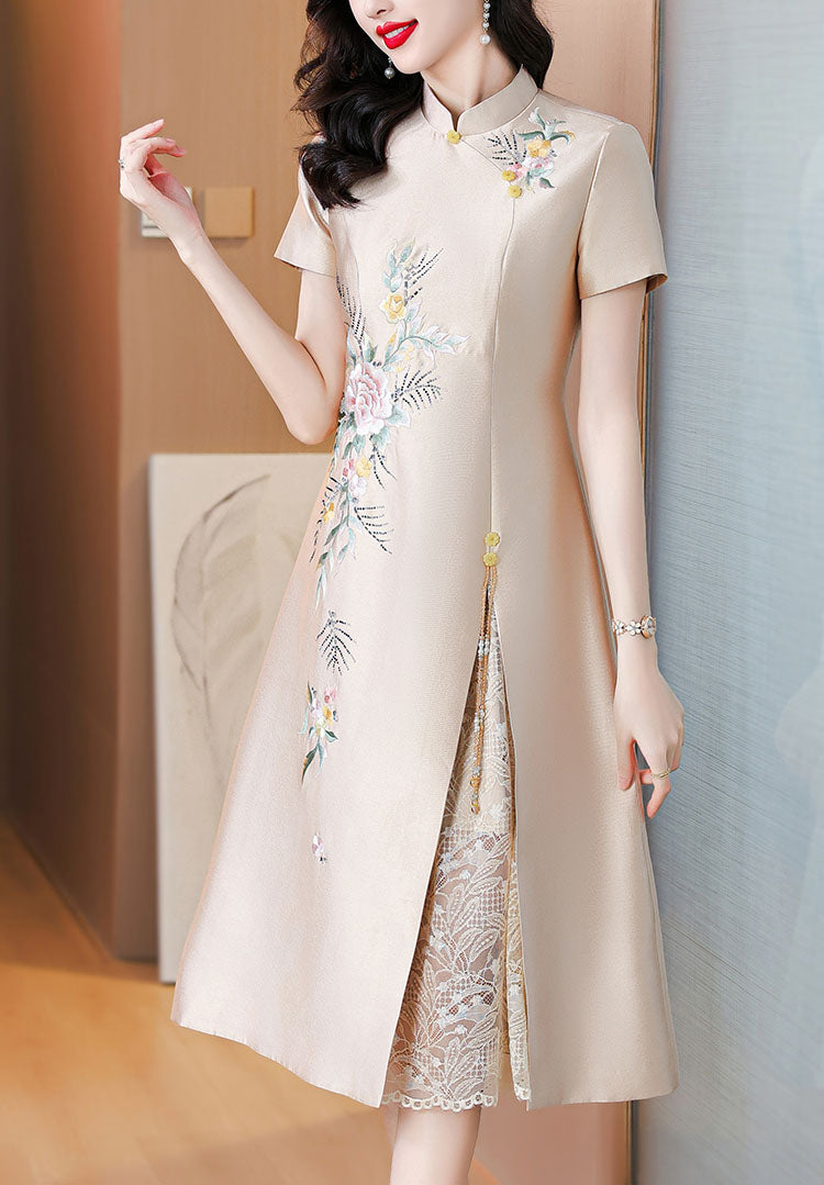 Elegant A-line Cheongsam Banquet Dress