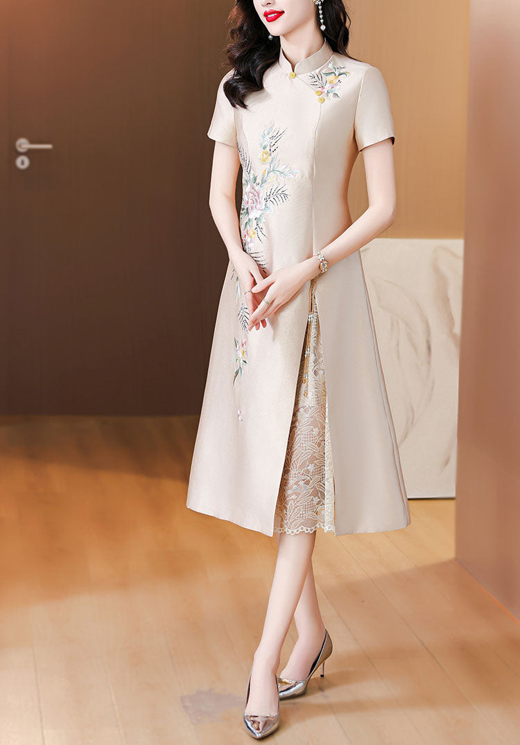 Elegant A-line Cheongsam Banquet Dress