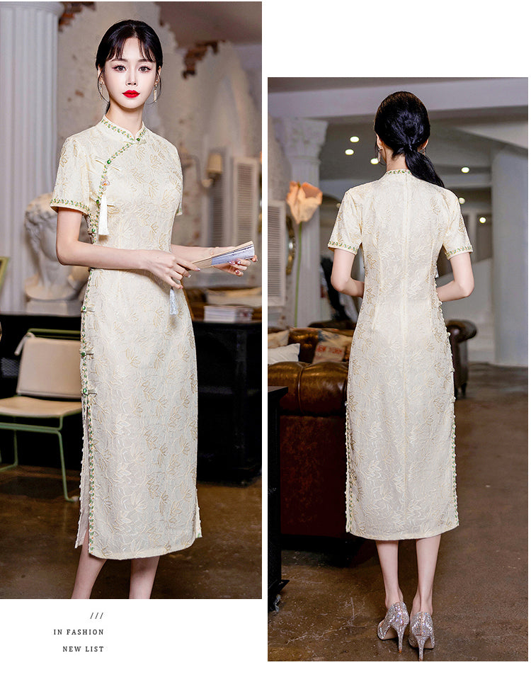 Elegant Retro Lace Cheongsam