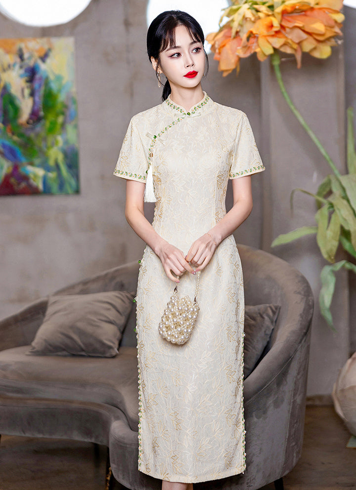 Elegant Retro Lace Cheongsam