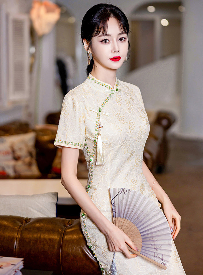 Elegant Retro Lace Cheongsam