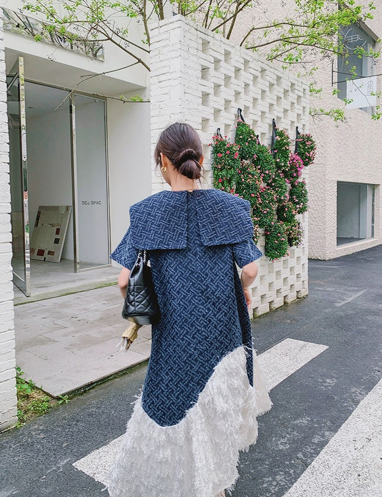 Denim Blue Doll Collar Dress