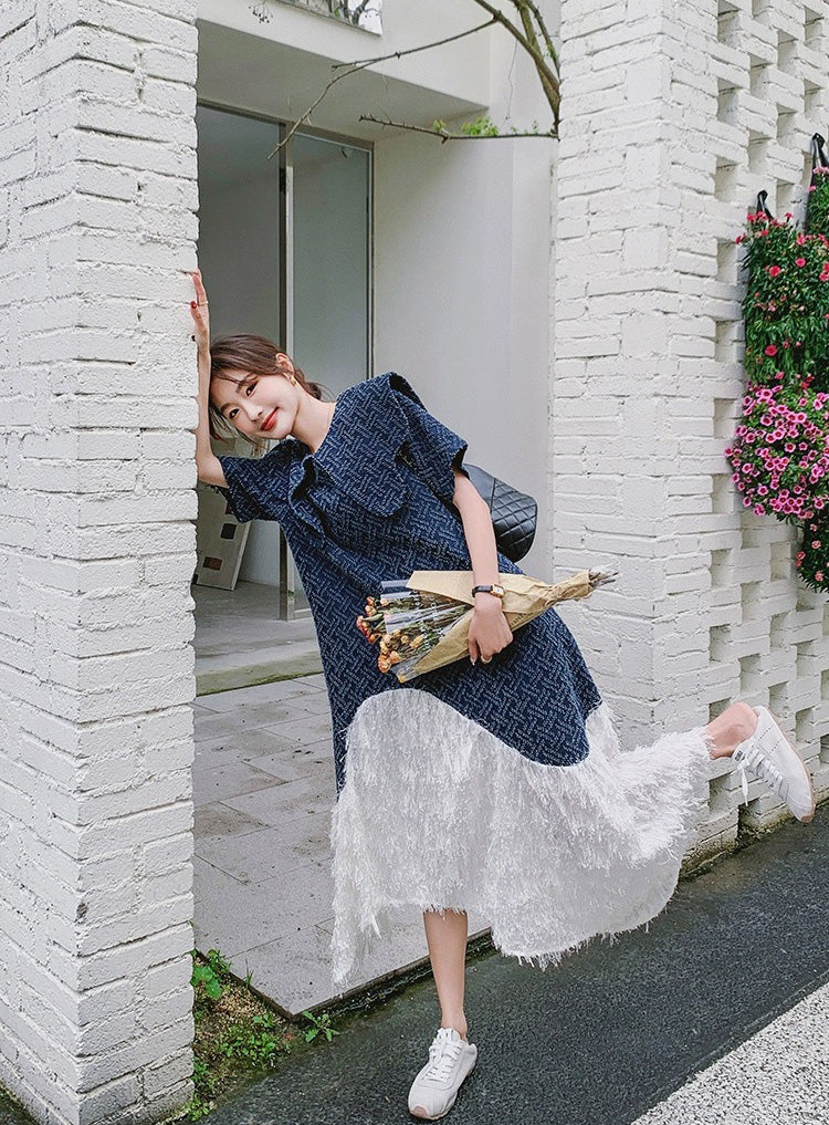 Denim Blue Doll Collar Dress