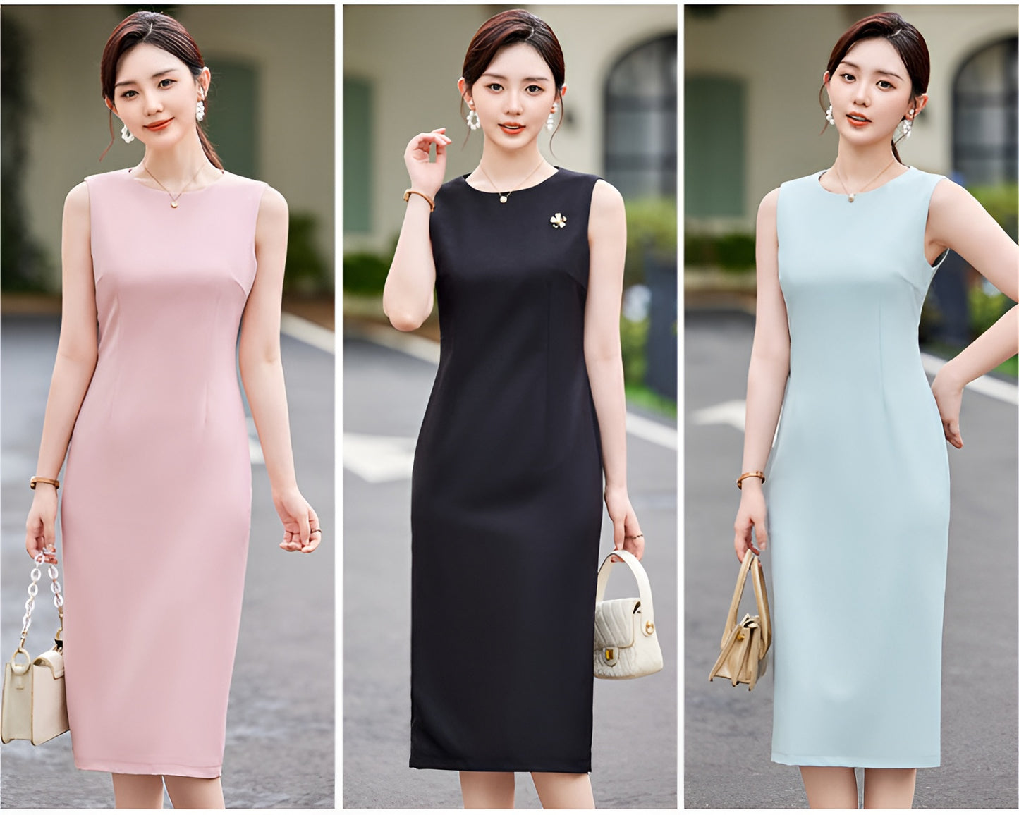 Sleeveless Mid-length Office Wear Dress