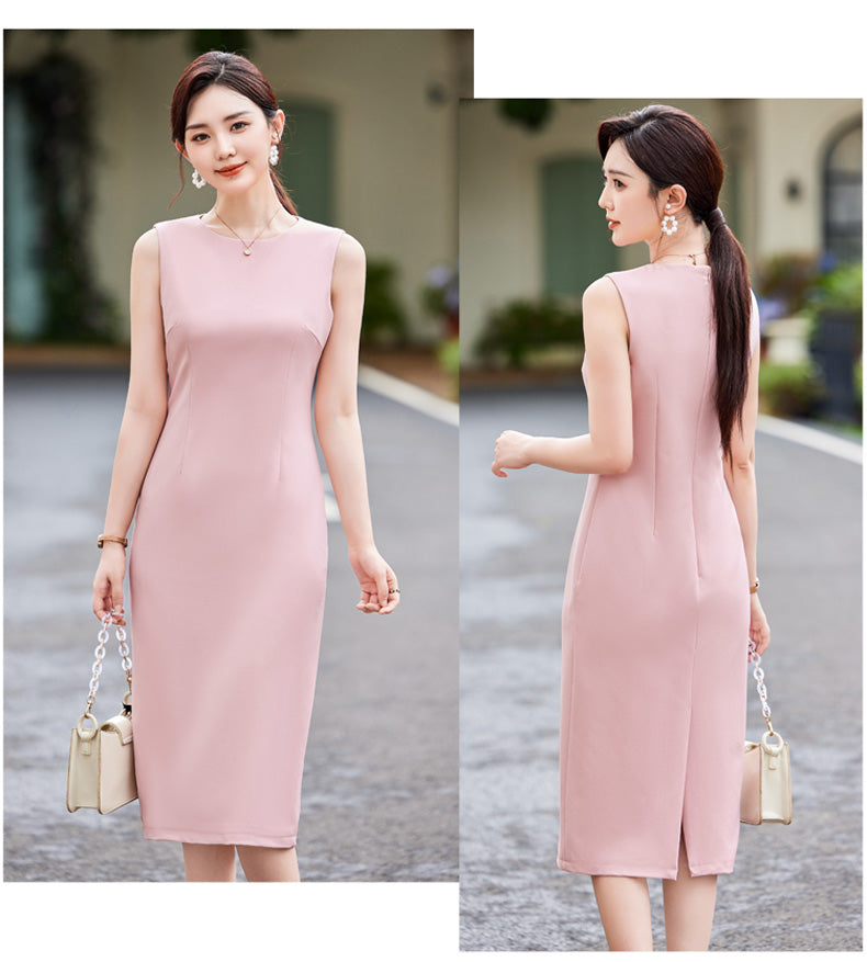 High-end Casual Suit Jacket + Sleeveless Dress Two Pieces Set