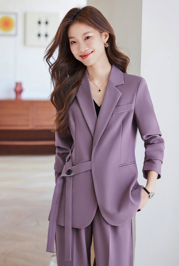 New Style In Autumn Casual Suit Jacket For Women + Trousers Two Pieces Set