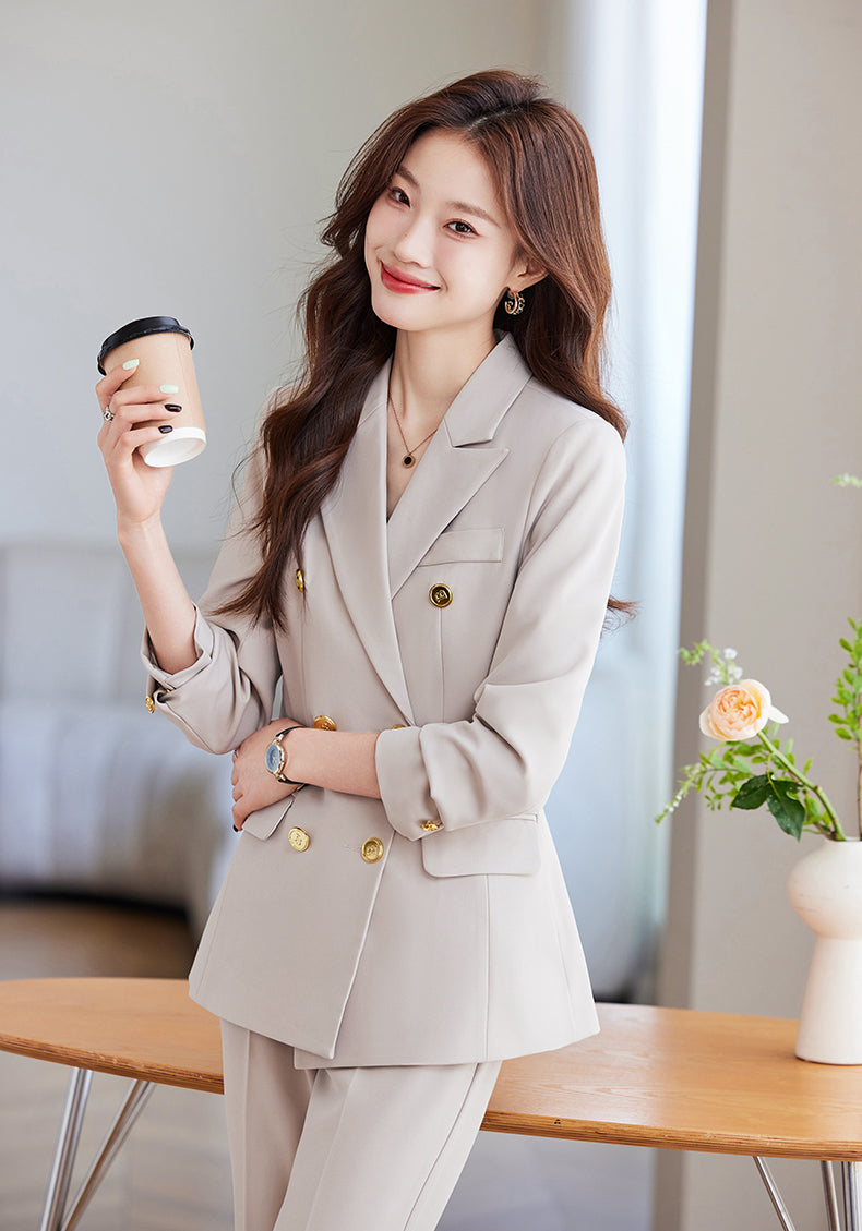 Autumn Collection Suit Jacket + Trousers Two Pieces Set