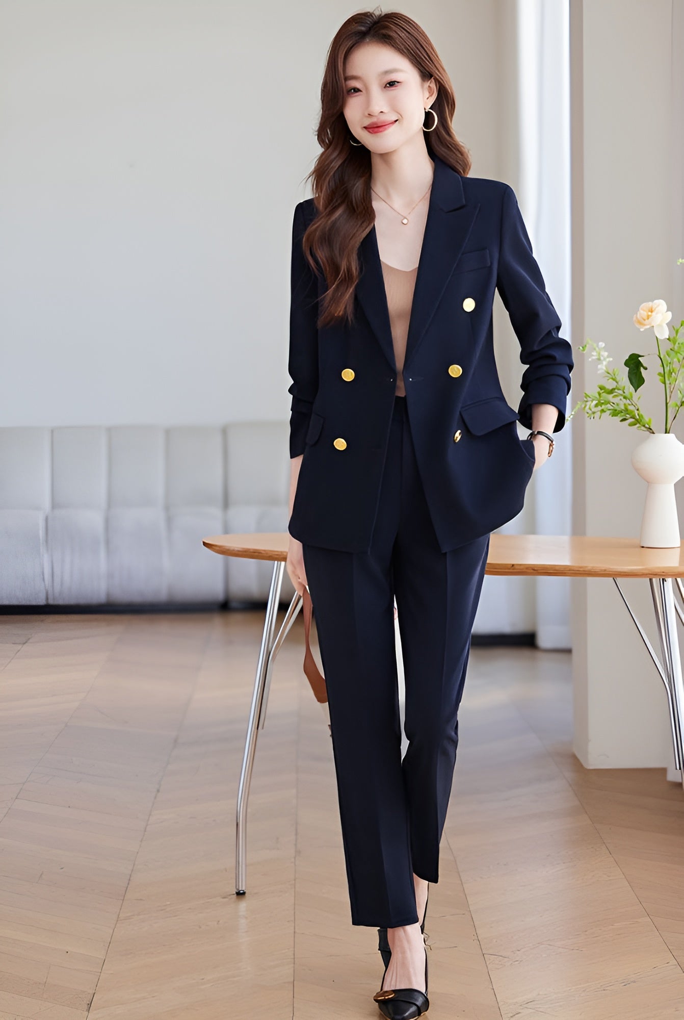 Autumn Collection Suit Jacket + Trousers Two Pieces Set