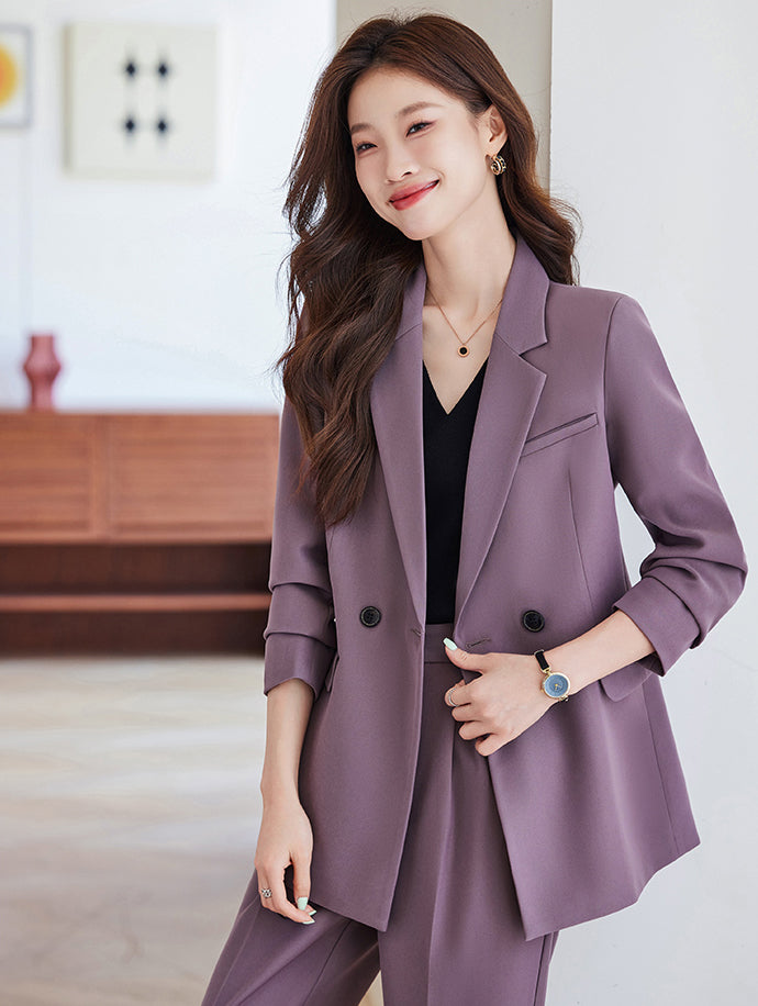 Loose Style Suit Jacket + Trousers Two Pieces Set