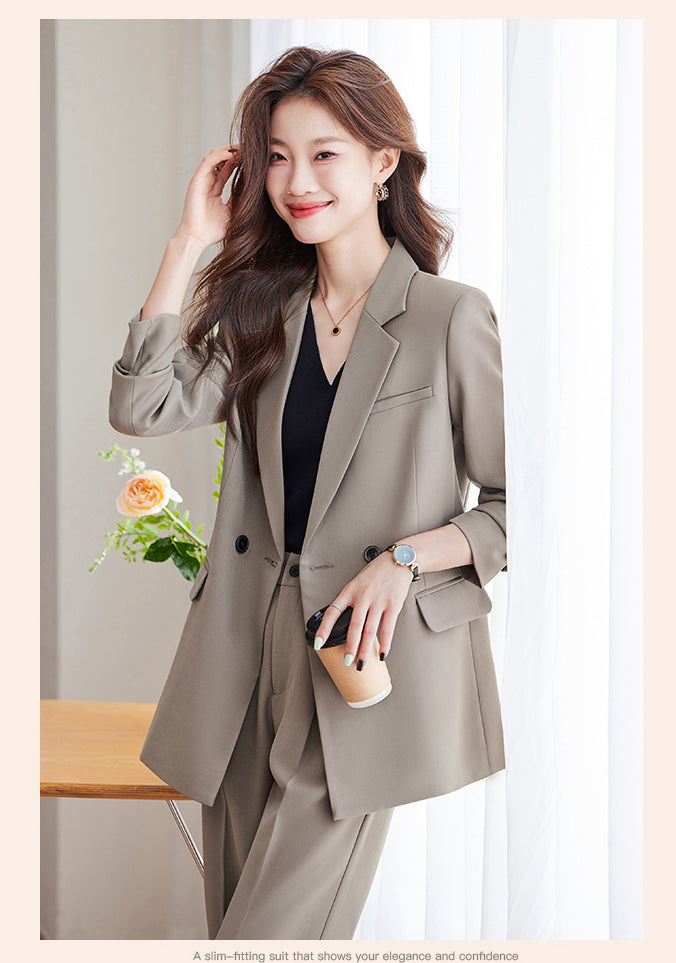 Loose Style Suit Jacket + Trousers Two Pieces Set