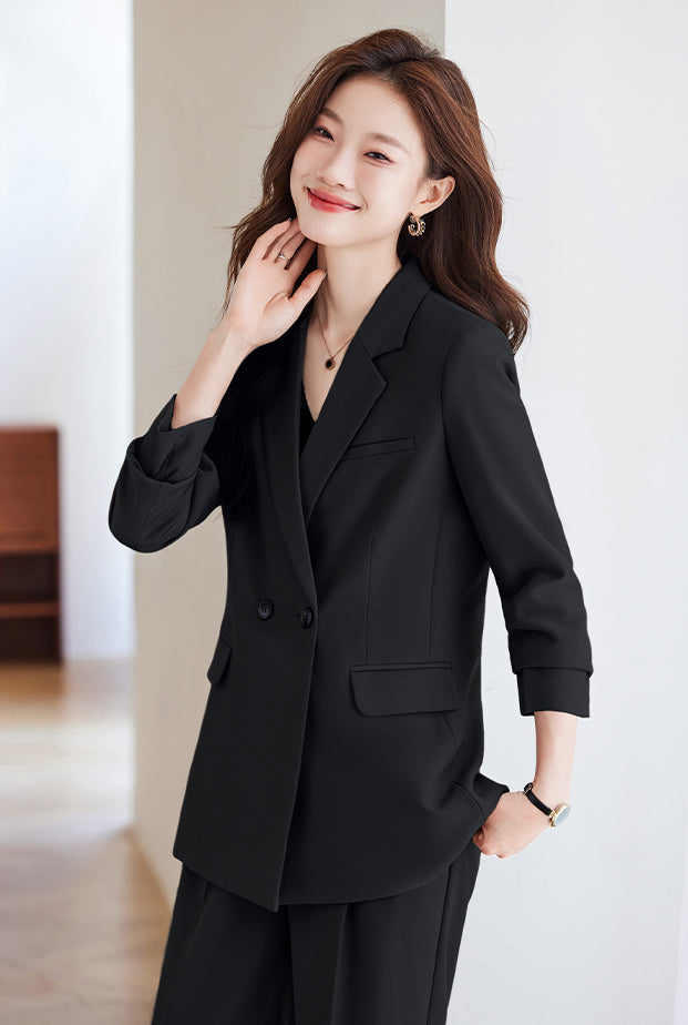 Loose Style Suit Jacket + Trousers Two Pieces Set