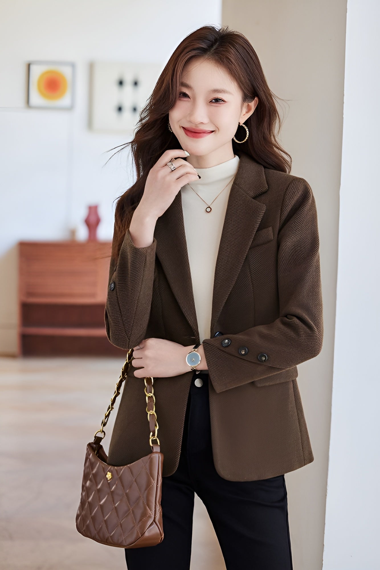 Niche Korean Style Short Suit Jacket For Women