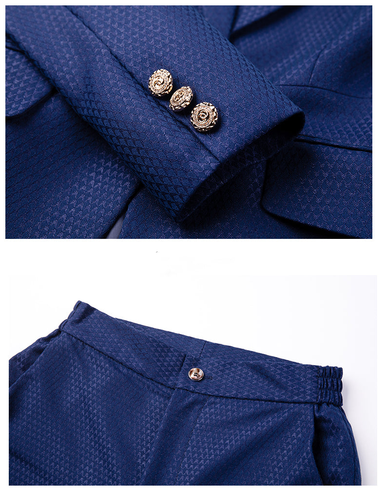 High-end Temperament Professional Suit Jacket + Trousers Two Pieces Set