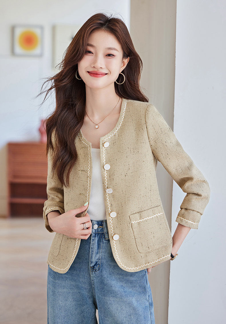 Embroidery Short Suit Jacket For Women