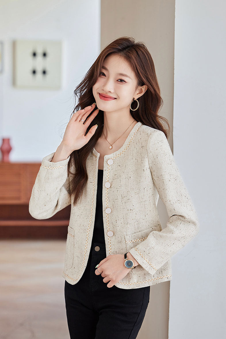 Embroidery Short Suit Jacket For Women