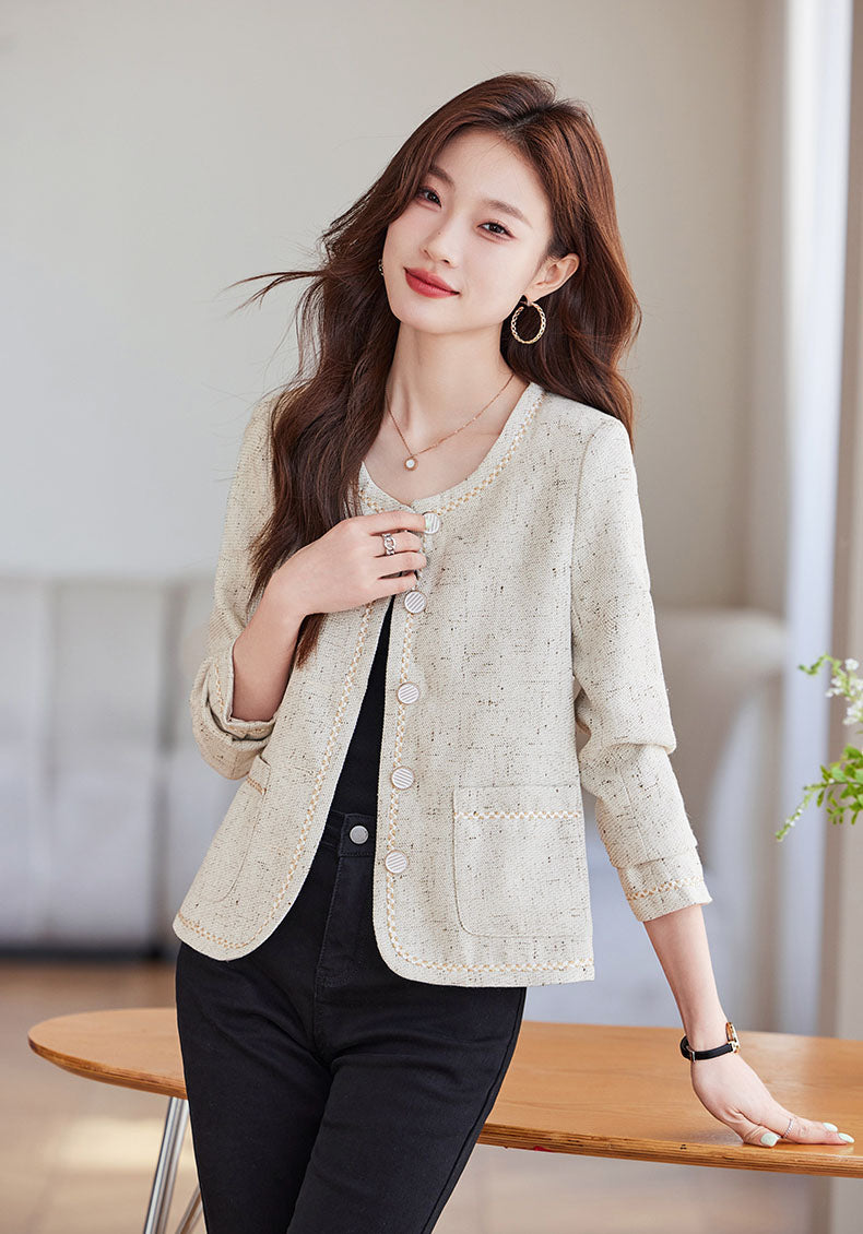 Embroidery Short Suit Jacket For Women