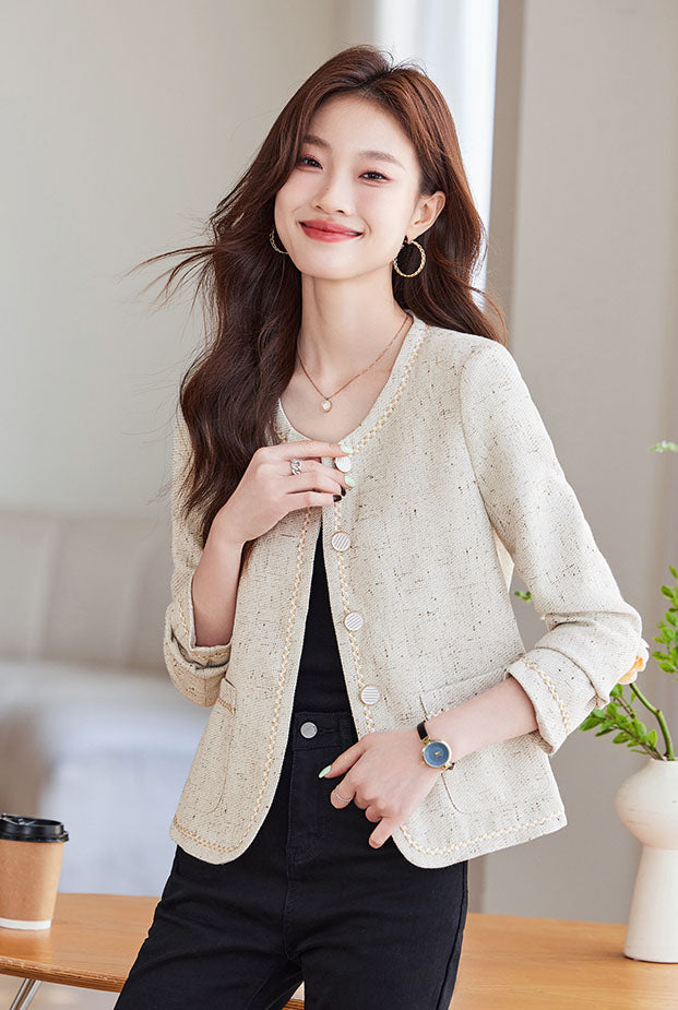 Embroidery Short Suit Jacket For Women