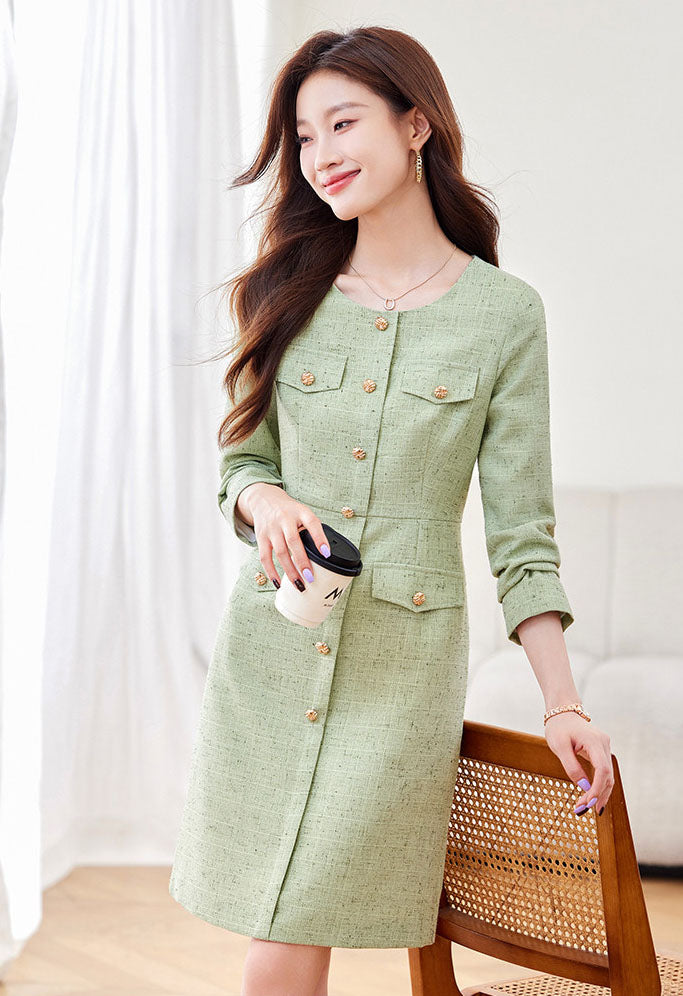 Long-sleeve Elegant Dress