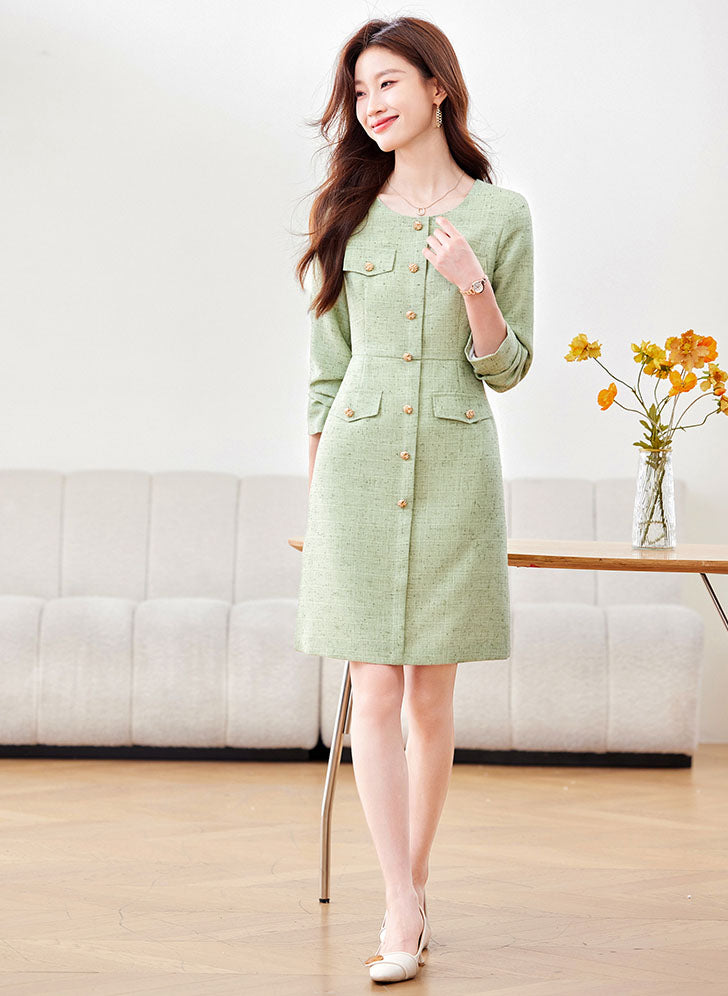 Long-sleeve Elegant Dress