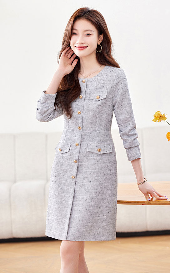 Long-sleeve Elegant Dress