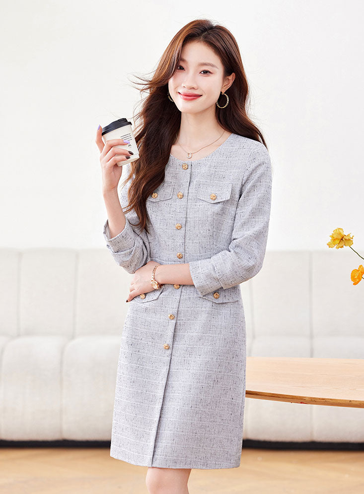 Long-sleeve Elegant Dress