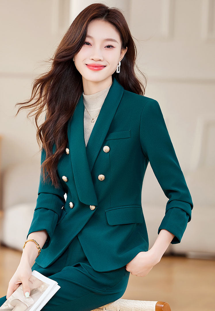 High-end Temperament Suit Jacket + Trousers Two Pieces Set