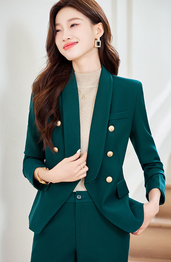 High-end Temperament Suit Jacket + Trousers Two Pieces Set