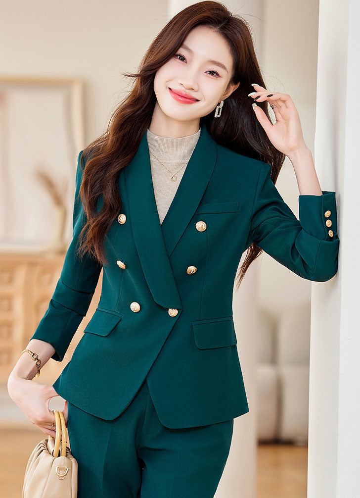 High-end Temperament Suit Jacket + Trousers Two Pieces Set