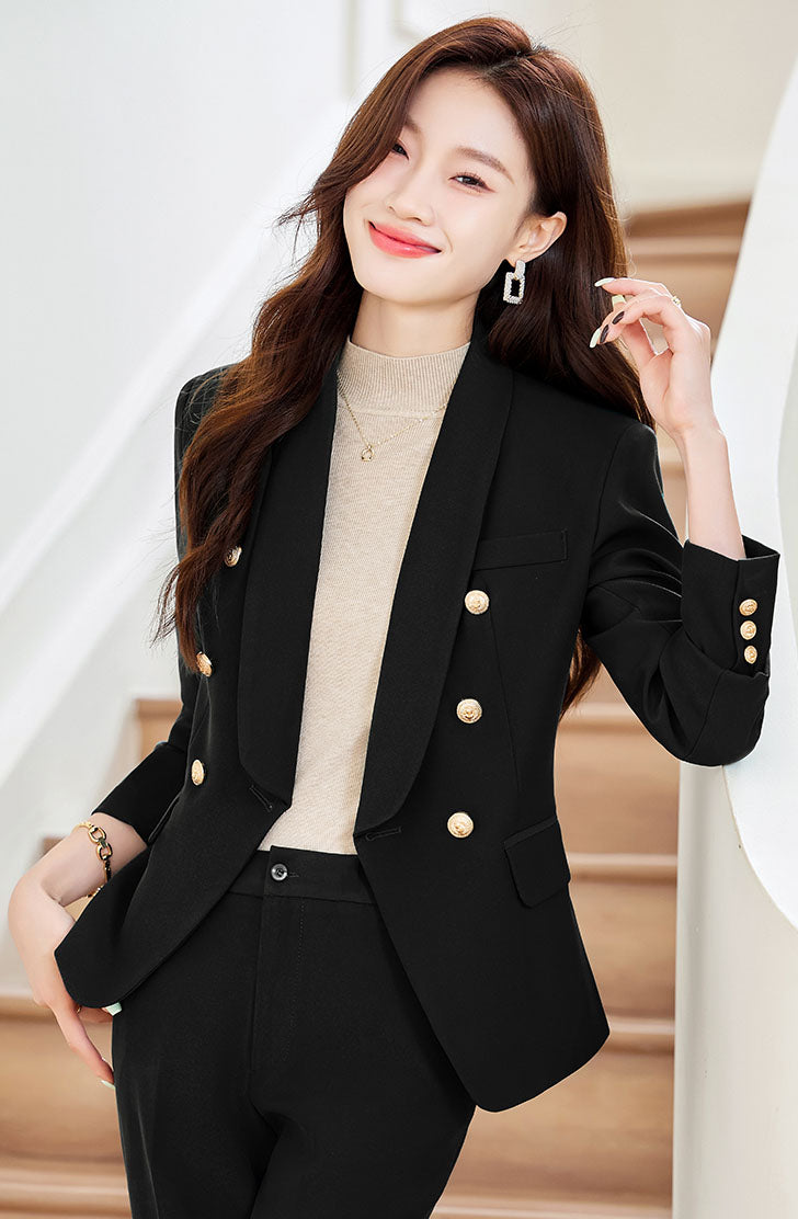 High-end Temperament Suit Jacket + Trousers Two Pieces Set