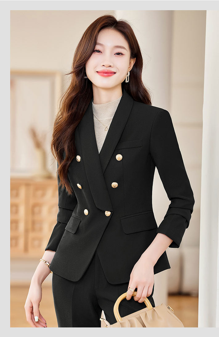 High-end Temperament Suit Jacket + Trousers Two Pieces Set