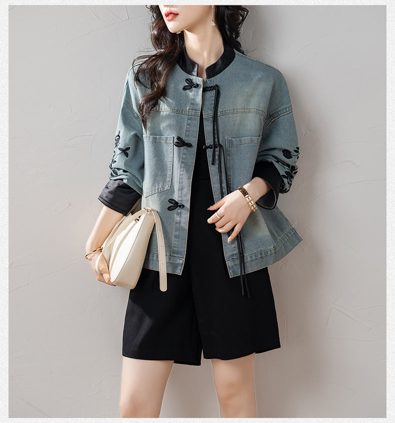 Chinese Style Denim Jacket For Women