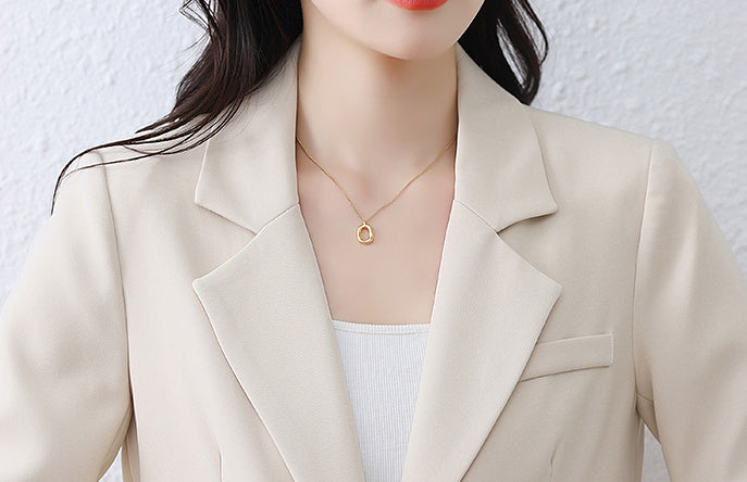 Beige-colored Suit Jacket For Women