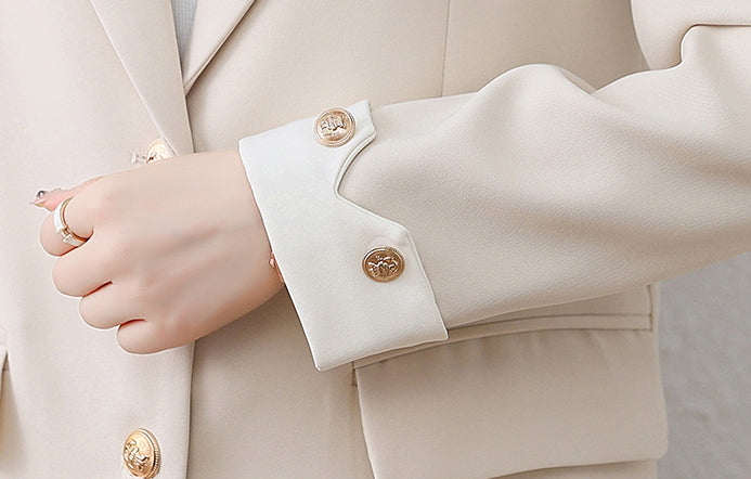 Beige-colored Suit Jacket For Women